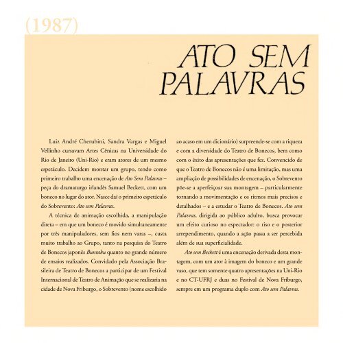 Catálogo Sobrevento 30 anos