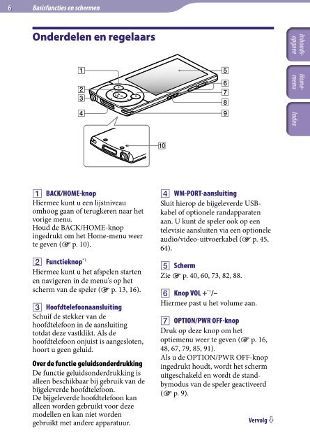 Sony NWZ-A847 - NWZ-A847 Istruzioni per l'uso Olandese