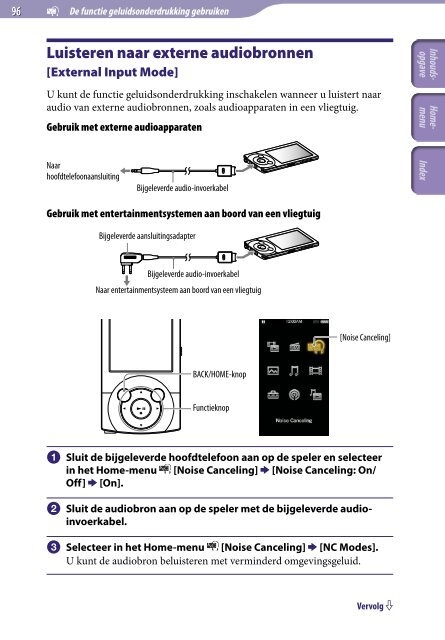 Sony NWZ-A847 - NWZ-A847 Istruzioni per l'uso Olandese