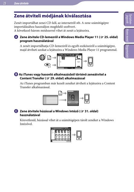 Sony NWZ-A847 - NWZ-A847 Istruzioni per l'uso Ungherese