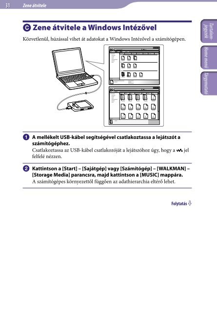 Sony NWZ-A847 - NWZ-A847 Istruzioni per l'uso Ungherese