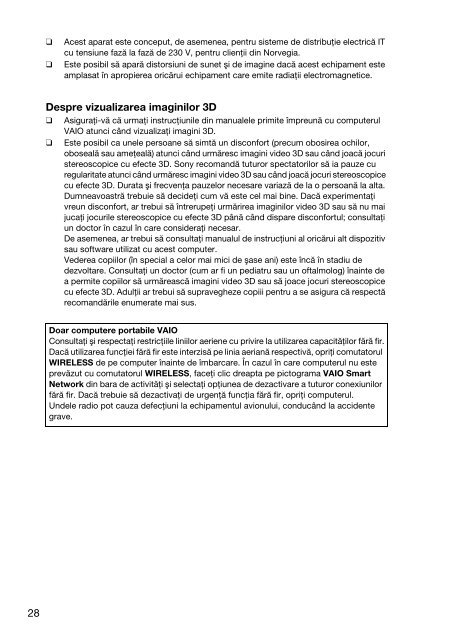 Sony SVT1311Z9R - SVT1311Z9R Documenti garanzia Rumeno