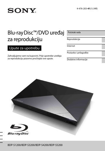 Sony BDP-S5200 - BDP-S5200  Croato