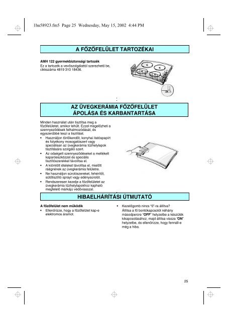 KitchenAid HOB 444/S - HOB 444/S HU (854146716000) Mode d'emploi