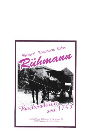 Mein Bäcker Rühmann GmbH Café