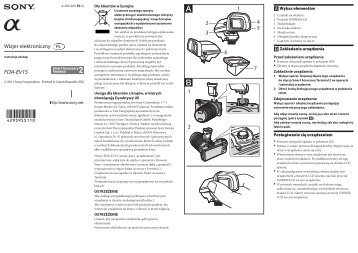 Sony FDA-EV1S - FDA-EV1S Istruzioni per l'uso Polacco