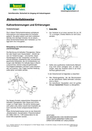 Kaltverbrennungen und Erfrierungen  - basi Schöberl GmbH & Co. KG