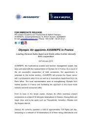 Olympic Air appoints AVIAREPS in France