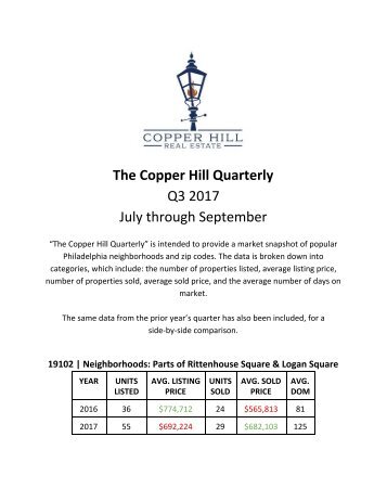 Copper Hill Quarterly - Q3 2017