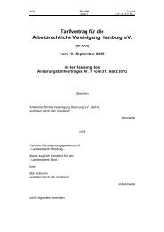 Tarifvertrag für die Arbeitsrechtliche Vereinigung Hamburg e.V.