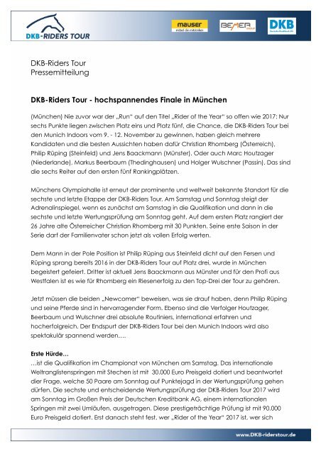 2017-11-07 DKB-Riders Tour - hochspannendes Finale in München