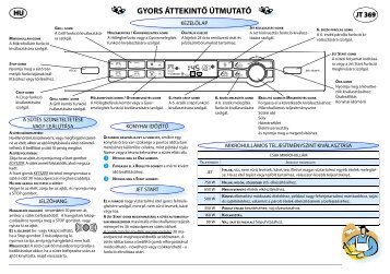 KitchenAid JT 369 SL - JT 369 SL HU (858736915890) Scheda programmi