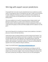 Win big with expert soccer predictions