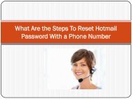 What Are the Steps To Reset Hotmail Password With a Phone Number