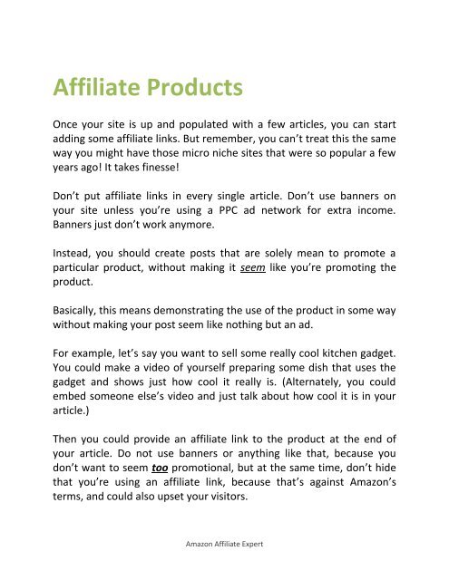Amazon Affiliate Guide - How To Make Money With Amazon Affiliate