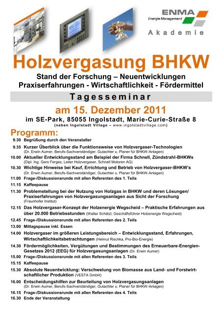 Holzvergasung BHKW Stand der Forschung Ã¢ÂÂ Neuentwicklungen ...