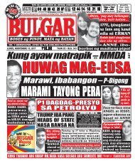 NOVEMBER 13, 2017 BULGAR: BOSES NG PINOY, MATA NG BAYAN