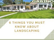 6 things you must know about landscaping