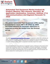 Automated Test Equipment Market Size, Share, Trends and Forecast Report to 2020:Radiant Insights, Inc