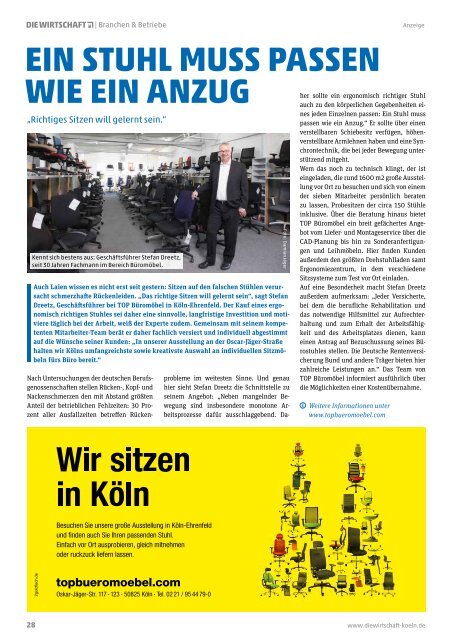 Die Wirtschaft Köln - Ausgabe 05 / 2017