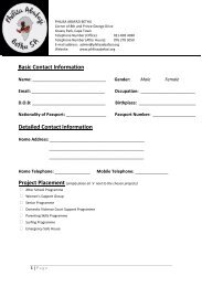 Volunteer Application Form