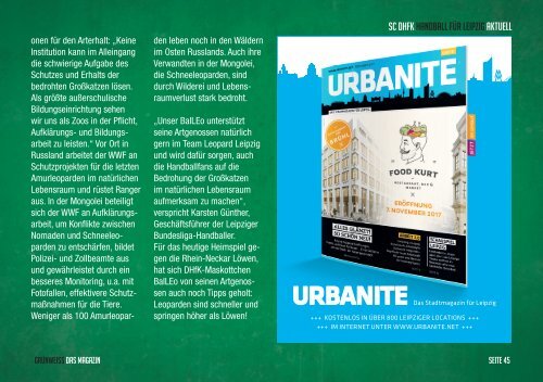 GRÜNWEISS - das Magazin der SC DHfK Handballer - Saison 2017/18 