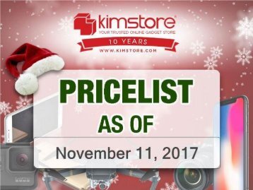 KIMSTORE PRICELIST as of November 2017