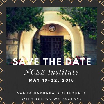 NCEE Institute.Save the Date