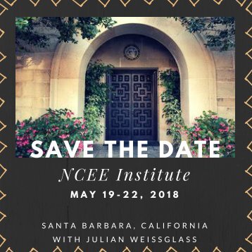 NCEE Institute.Save the Date