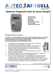 Optischer Fingerprint-Leser im neuen Design!