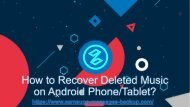 How to Recover Deleted Music on Android PhoneTablet