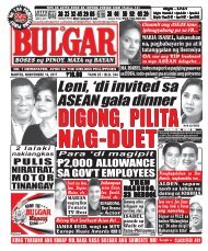 NOVEMBER 14, 2017 BULGAR: BOSES NG PINOY, MATA NG BAYAN