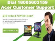 Dial 18005603159 Acer Support Number