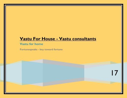 Vastu For House - Vastu consultants