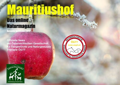 Mauritiushof Naturmagazin November 2017