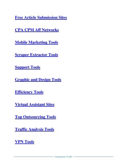 Traffic Guide - Where To Get Internet Traffic