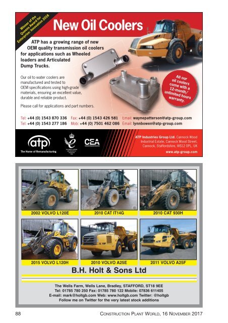 Construction Plant World 16th November 2017