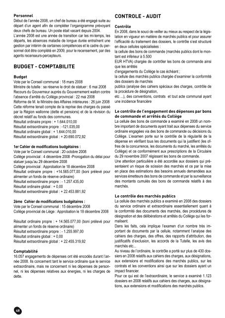 Rapport administratif 2008