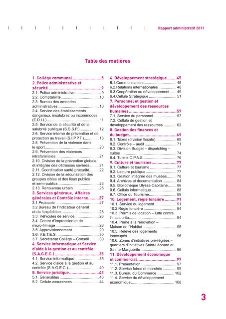 Rapport administratif 2011