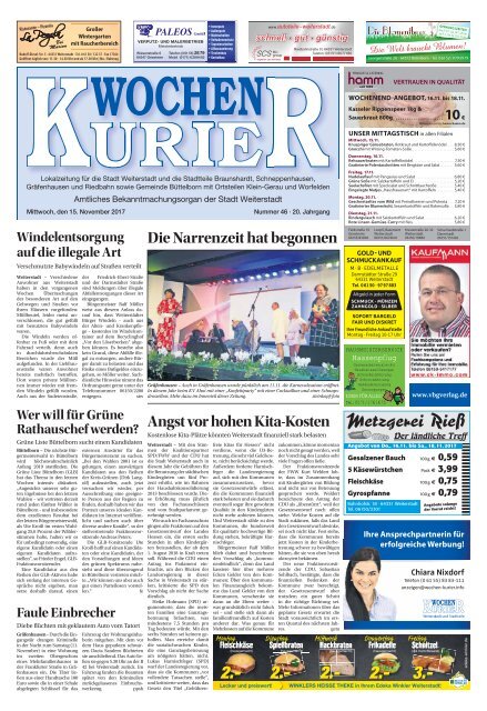 Wochen-Kurier 46/2017 - Lokalzeitung für Weiterstadt und Büttelborn