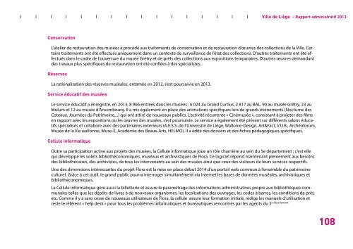 Rapport administratif 2013