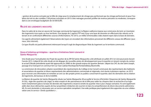 Rapport administratif 2013