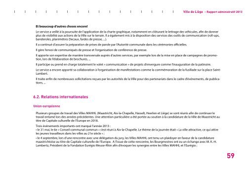 Rapport administratif 2013