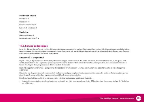 Rapport administratif 2014