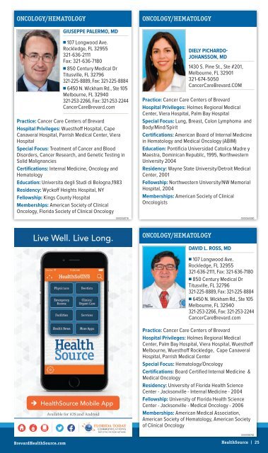 Brevard Health Source 2016
