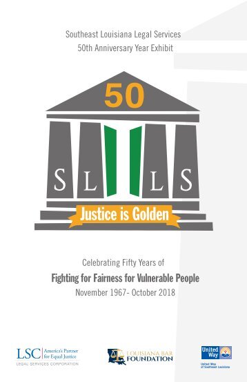 SLLS 50th Anniversary Justice is Golden Exhibit Program Book