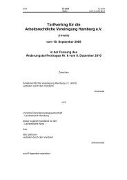 Tarifvertrag für die Arbeitsrechtliche Vereinigung Hamburg e.V.