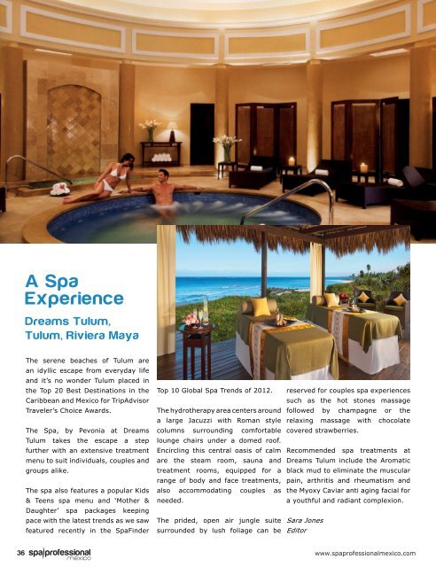 Spa Professional México 06, Mar-Abril 2012