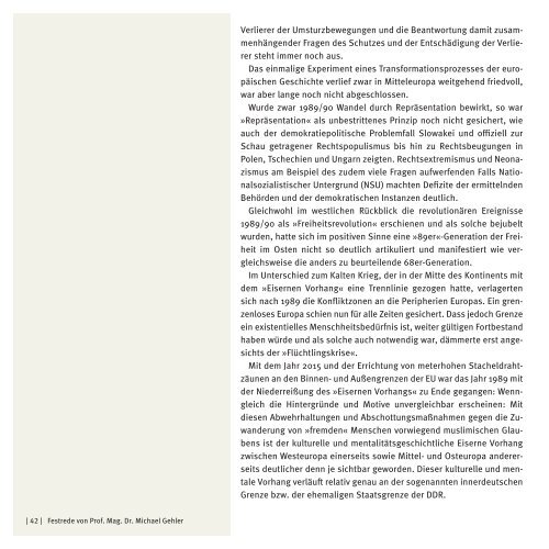 Festschrift zum Tag der Deutschen Einheit am 3. Oktober 2017