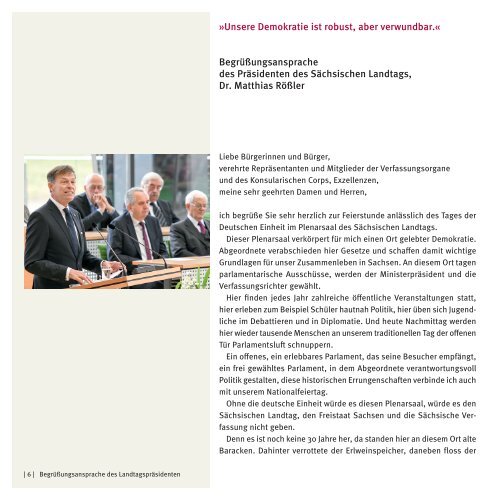 Festschrift zum Tag der Deutschen Einheit am 3. Oktober 2017